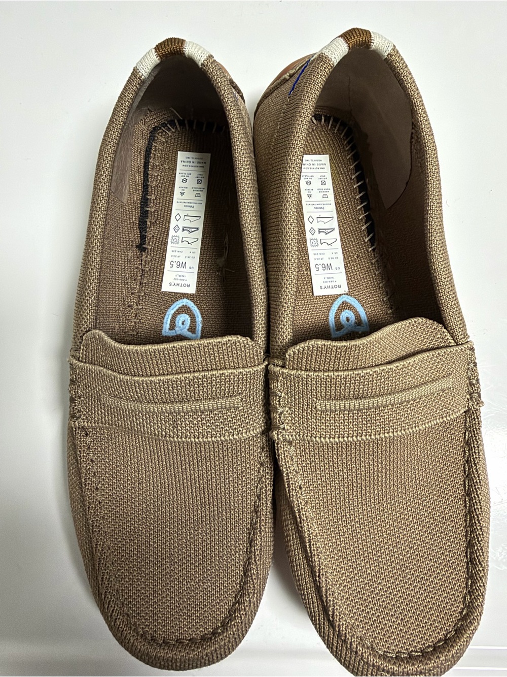 Rothy's Women's Slip-On Moccasins in Tan